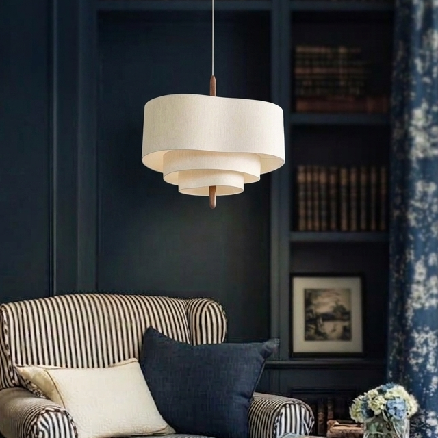 Professional Wabi-Sabi tiered lighting for modern office desk area