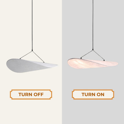 Warm minimalist fabric oblong light for a cozy home living space