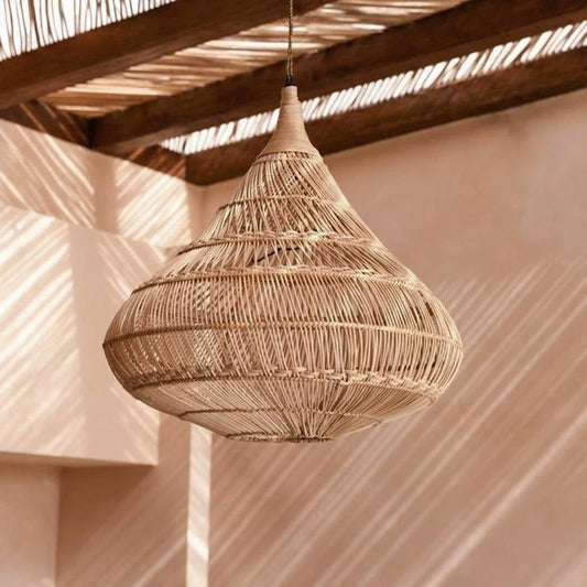 Elegent Teardrop Rattan Pendant  Lamp