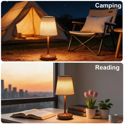 Cozy Reading Corner Accent Lamp acting as Wireless Ambient Light for Bookshelves