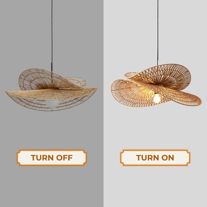 Eco-friendly natural jute hanging lamp for rustic interiors