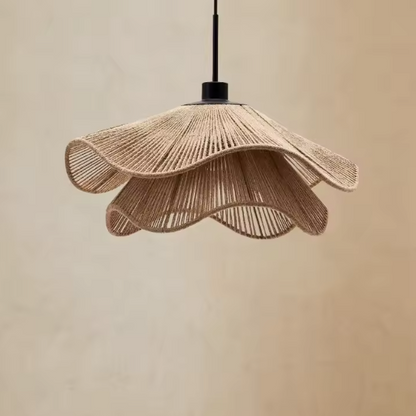 Handmade Natural Hemp Fiber Hanging Lamp for modern home decor