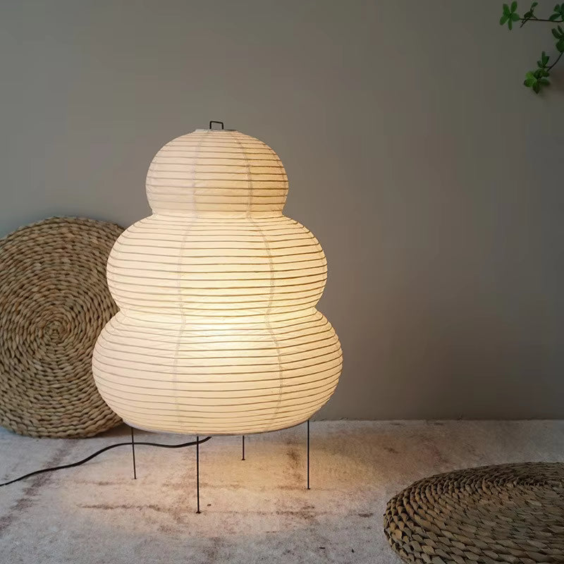 Home Office Gourd Paper Desk Light adding Inspiring Minimalist Elegance to Workspaces
