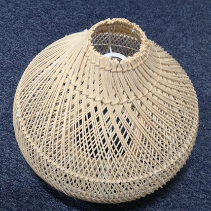 Onion Lattice Weave Rattan Pendant Light