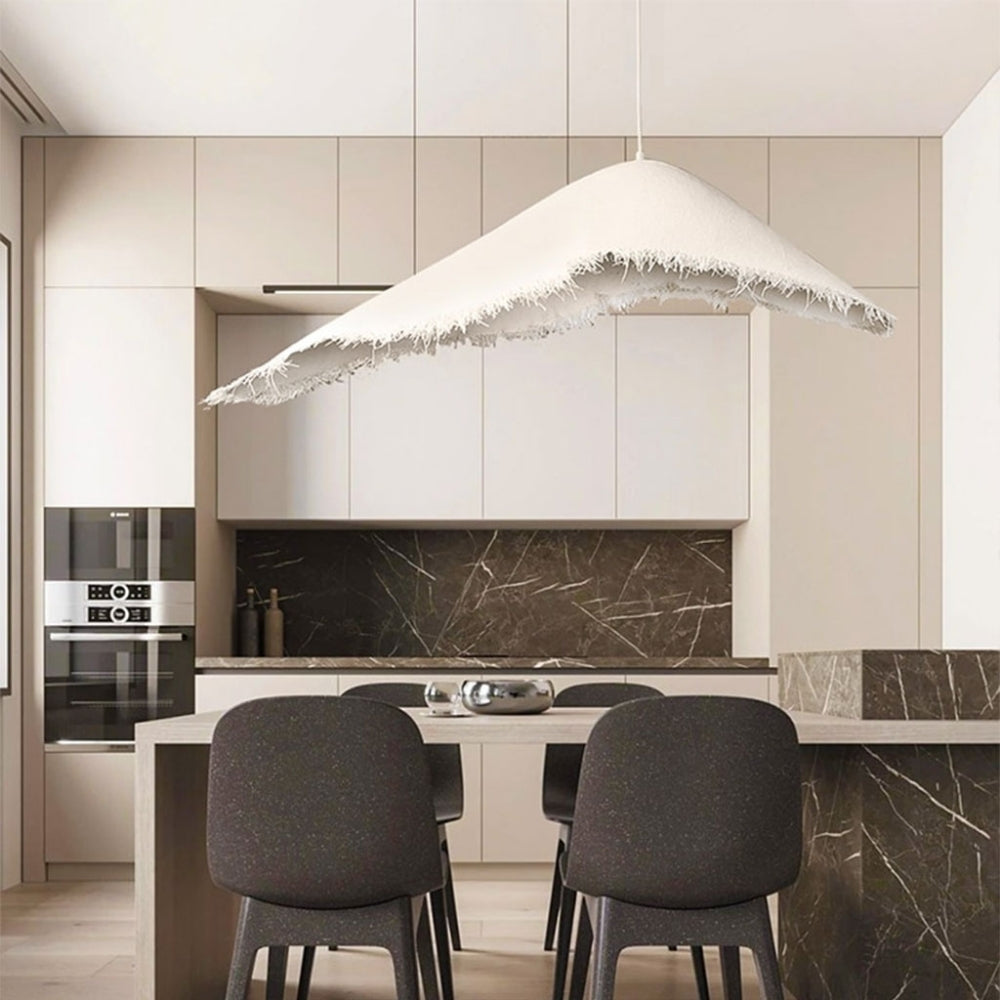 Luxury fabric fringe ceiling light in minimalist style