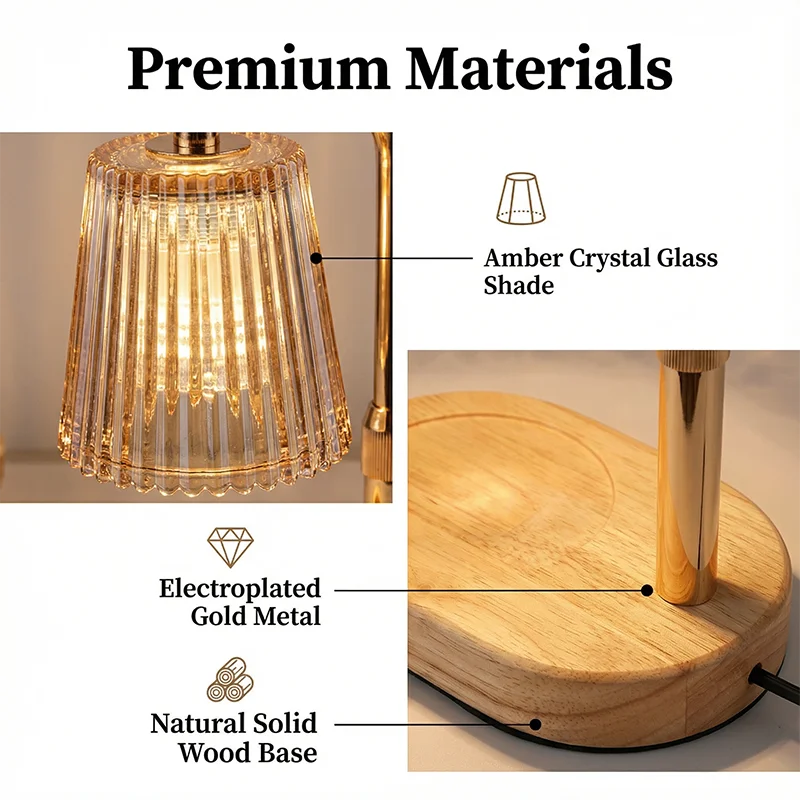 Nordic Scandinavian Candle Warmer Lamp embodying Minimalist Japandi Aesthetics