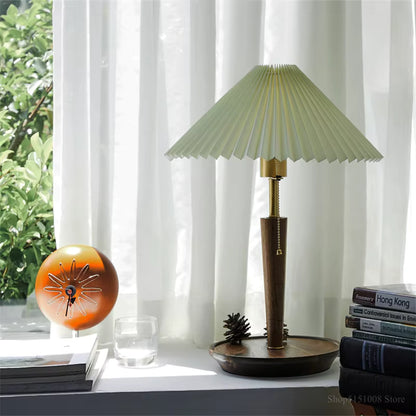 Quiet Luxury Lighting Pleated Fabric Table Lamp designed for a Cozy Home atmosphere