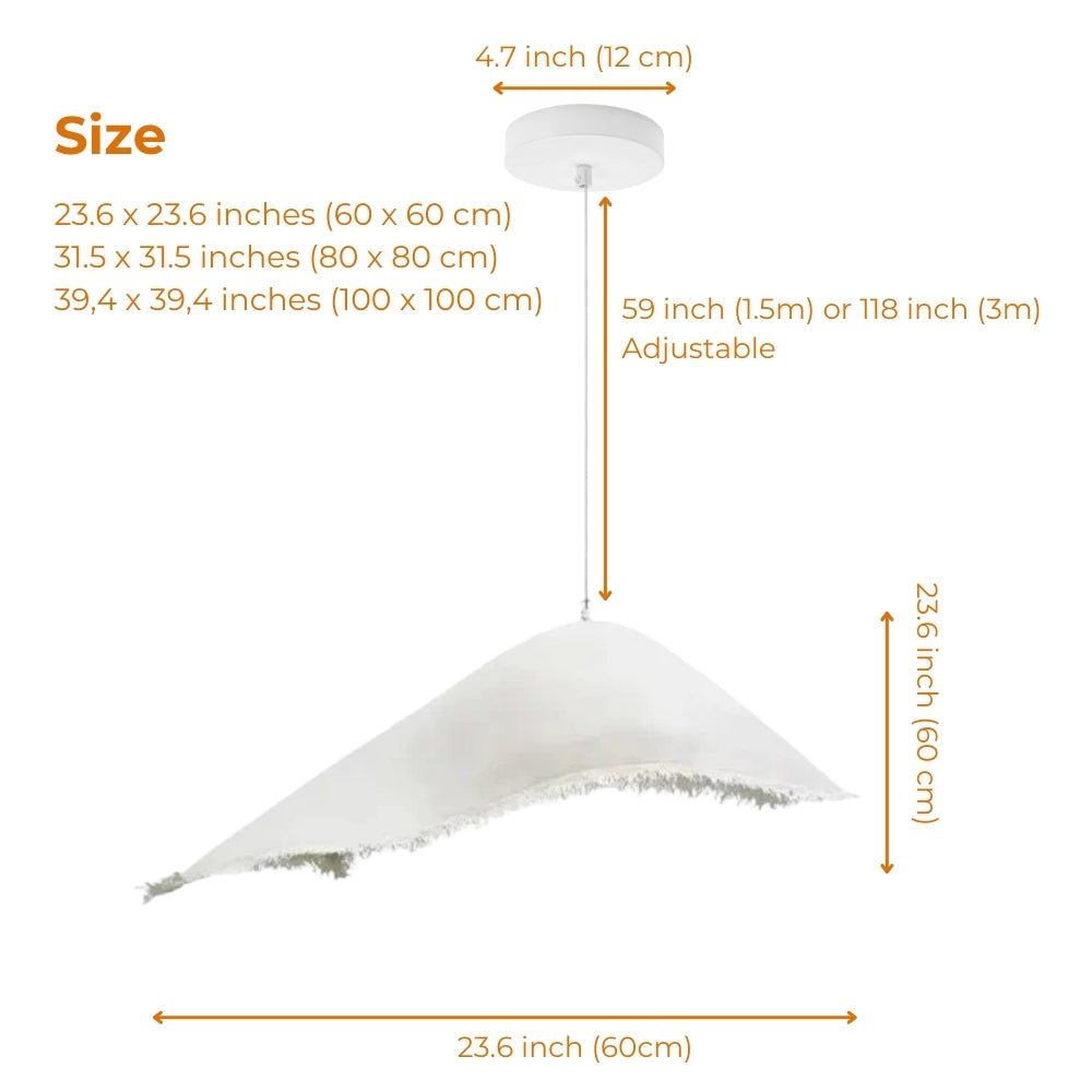 Statement organic design pendant light for bedroom decor