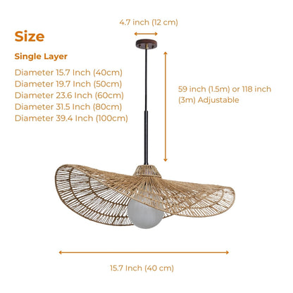 Textured natural jute pendant shade with minimalist aesthetic