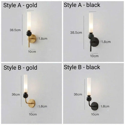 Cozy home style copper and acrylic wall lamp creating a warm, deeply relaxing atmosphere in a plush lounge.